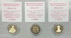 Monaco. 2 Euro 2020/2022 (3 monnaies) Proof (Sans Prix de