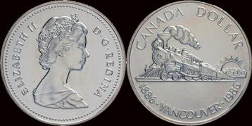 Canada 1 dollar 1986- 100th anniversary of Vancouver zilver beschikbaar voor biedingen