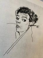 Egon Schiele (1890-1918), after - Self-Portrait, Antiek en Kunst