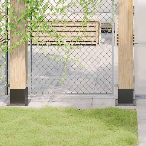 vidaXL Paonderstellen vierkant 12 st 141x141 mm gepoedercoat, Tuin en Terras, Palen, Balken en Planken, Nieuw, Verzenden