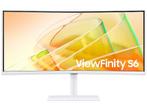 Samsung -  Monitor  34 Wqhd 100 Hz 5ms Curved  - Wit, Computers en Software, Monitoren, Verzenden, VA, Nieuw, Samsung