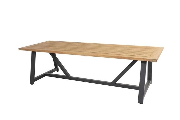 Taste by 4 Seasons Noah RVS tuintafel met teak blad 260 x, Tuin en Terras, Tuinsets en Loungesets