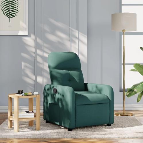 vidaXL Fauteuil verstelbaar stof donkergroen, Huis en Inrichting, Fauteuils, Nieuw, Verzenden