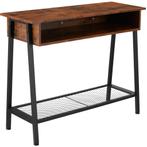 Consoletafel Tralee 100x35x80,5cm - Industrieel hout donker,, Maison & Meubles, Tables | Tables d'appoint, Verzenden