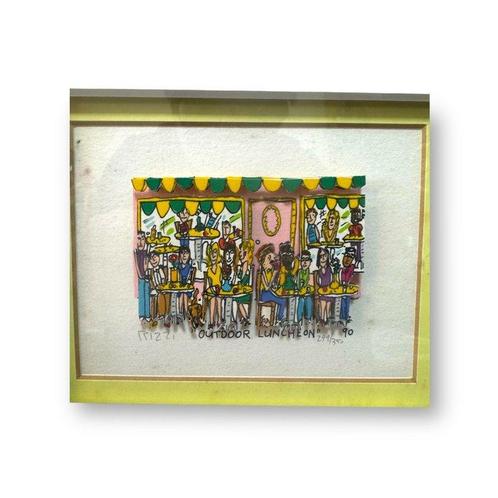 James Rizzi (1950-2011) - Outdoor Luncheon, Antiek en Kunst, Kunst | Schilderijen | Modern