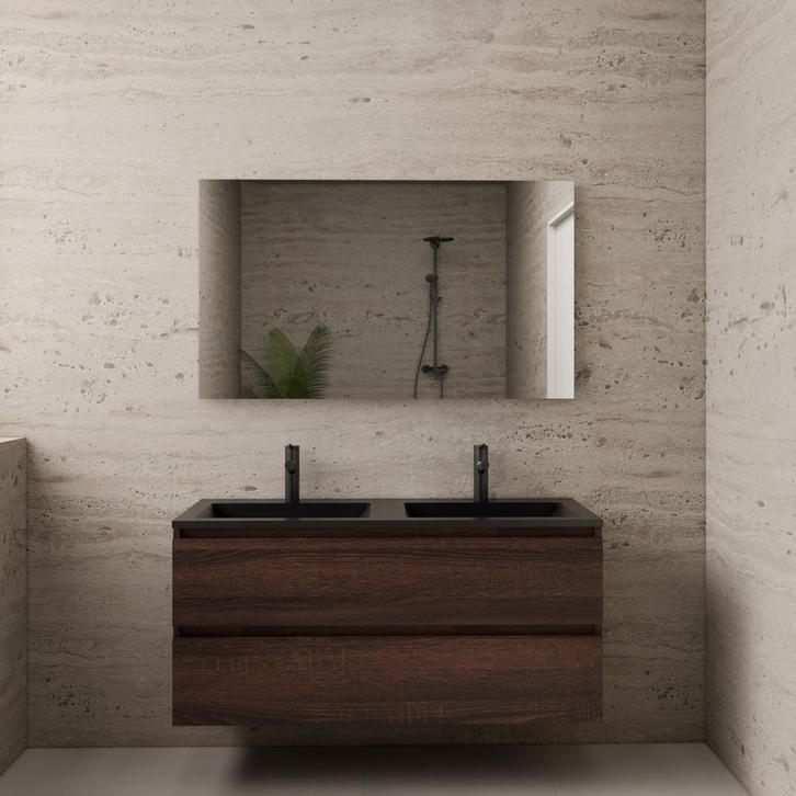 ACTIE BWS Badmeubel | Paris | Sonoma Choco 120 cm | Mat, Doe-het-zelf en Bouw, Sanitair, Bad, Nieuw, Ophalen of Verzenden