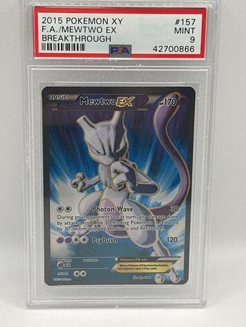 Pokémon - 1 Graded card - fa mewtwo ex breaktrough - PSA 9