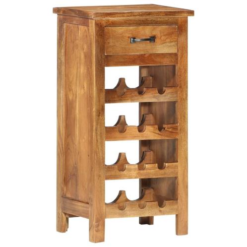 vidaXL Wijnkast 40x30x80 cm massief acaciahout, Huis en Inrichting, Woonaccessoires | Wijnrekken, Nieuw, Verzenden