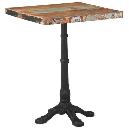 vidaXL Bistrotafel 60x60x76 cm massief gerecycled hout, Huis en Inrichting, Tafels | Eettafels, Nieuw, Verzenden