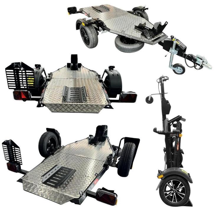 LORRIES MT1 Motortrailer 750kg | Verlaagbaar Motoraanhanger, Auto diversen, Aanhangers en Bagagewagens, Nieuw, Ophalen