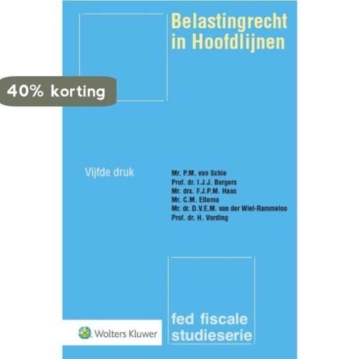 Belastingrecht in hoofdlijnen Studenteneditie 9789013128772, Boeken, Wetenschap, Gelezen, Verzenden