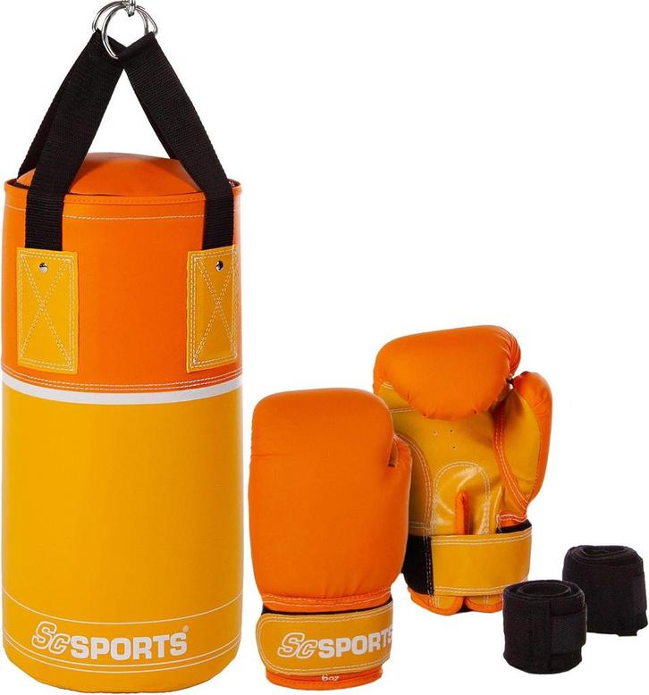 Bokszak kinderen - Boksbal - Oranje - ScSPORTS®, Huis en Inrichting, Woonaccessoires | Overige, Nieuw, Verzenden