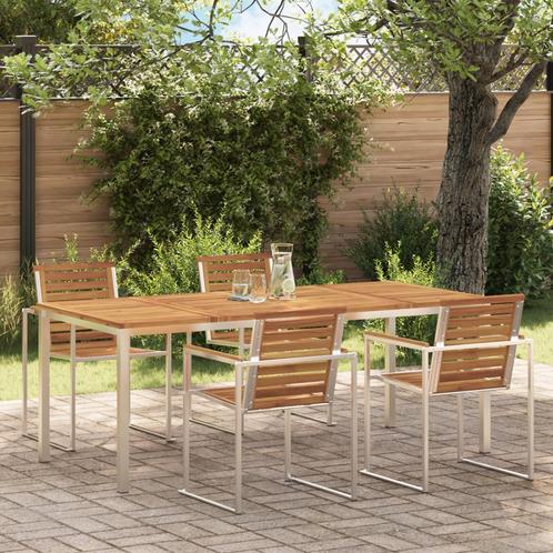 vidaXL Buiten Eettafel 200x90x74.5 cm Massief Acaciahout, Tuin en Terras, Tuintafels, Nieuw, Verzenden