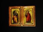 Icoon - Tweeluik - De apostelen Petrus en Paulus - Verguld, Antiek en Kunst