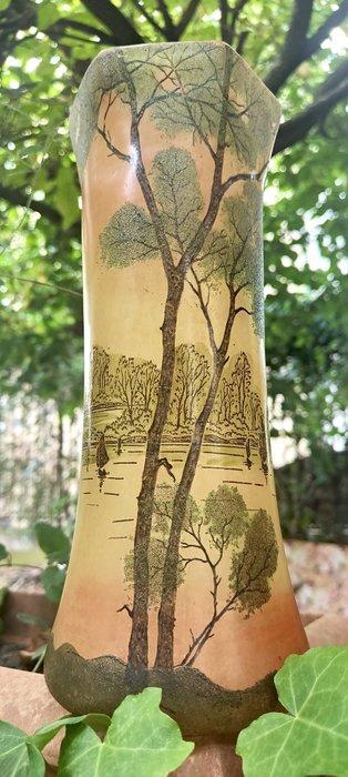 LEGRAS (1839-1916) - Vase - Art Nouveau émaillé à décor, Antiek en Kunst, Antiek | Glaswerk en Kristal
