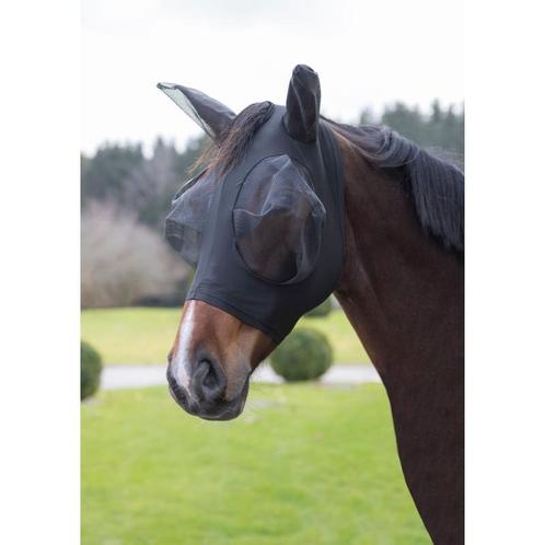 Vliegenmasker finostretch  zwart, cob - kerbl, Dieren en Toebehoren, Paarden en Pony's | Overige Paardenspullen, Nieuw