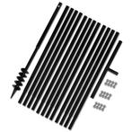 vidaXL Grondboor 80 mm met 13 m verlengstuk Staal, Doe-het-zelf en Bouw, Verzenden, Nieuw