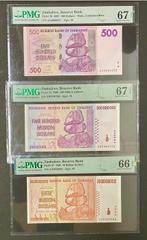 Zimbabwe. - 3 graded notes - various dates (Zonder, Postzegels en Munten