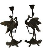 Kandelaar (2) - Brons - Set kandelaars, Japan