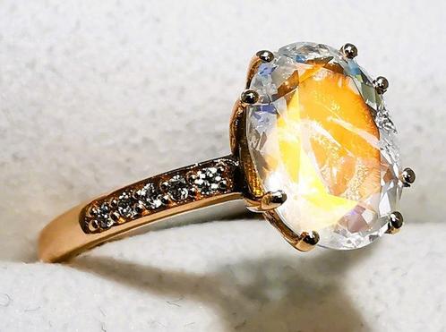 Zonder Minimumprijs - Ring - 18 karaat Roségoud, Labradoriet, Handtassen en Accessoires, Ringen