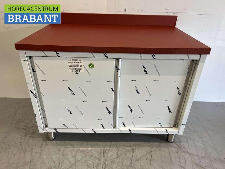 RVS Polyethylene PE Werkkast Kast Snijtafel 2 schuifdeuren, Zakelijke goederen, Horeca | Meubilair en Inrichting, Ophalen of Verzenden