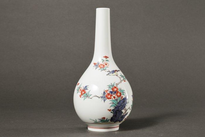 Vaas - Vogel en Bloemen ( ) Vaasje van Arita-keramiek, Antiquités & Art, Antiquités | Autres Antiquités