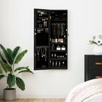 vidaXL Sieradenkast met spiegel en LED wandgemonteerd zwart, Huis en Inrichting, Woonaccessoires | Spiegels, Nieuw, Verzenden