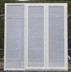 pvc terrasraam , raam , chassis 215 x 232 wit / zwart 9005, Kunststof, Deurkozijn, Nieuw, Ophalen of Verzenden