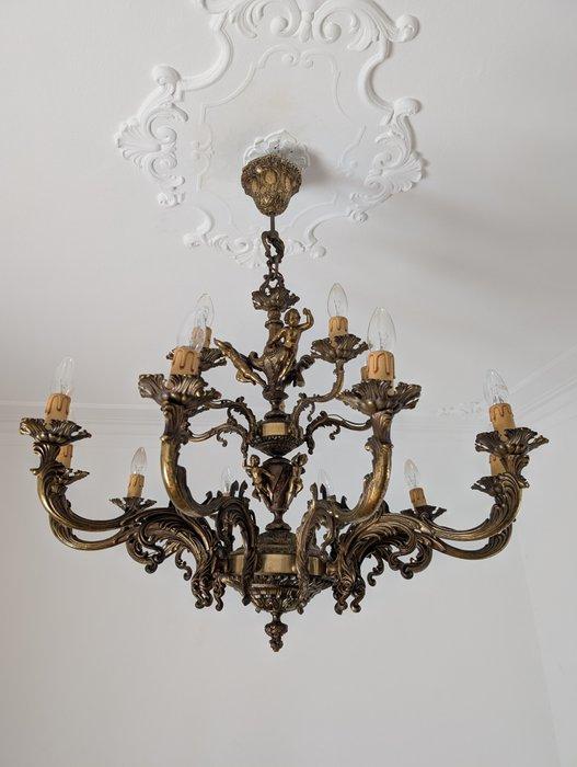 Kroonluchter - Messing - Gigantesco 15 lichten, Antiek en Kunst, Curiosa en Brocante