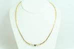 Collier - 18 carats Or blanc, Or jaune Saphir - Diamant -, Nieuw