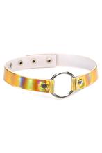 Choker Goud Holografisch Ring Iridescent Collar Ketting Sexy, Handtassen en Accessoires, Kettingen, Ophalen of Verzenden, Nieuw