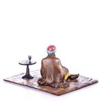 Figuur - Farbige Bronzefigur Winer Art Lesender Araber auf