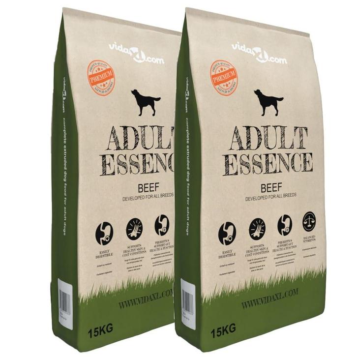 vidaXL Premium hondenvoer droog Adult Essence Beef 30 kg 2, Dieren en Toebehoren, Honden-accessoires, Nieuw, Verzenden