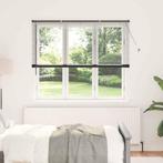 vidaXL Raamjaloezie met gordijnen Zwart Aluminium, Huis en Inrichting, Verzenden, Nieuw