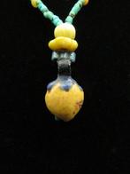Oud-Egyptisch Ketting van turkoois, glas en faience, Handtassen en Accessoires