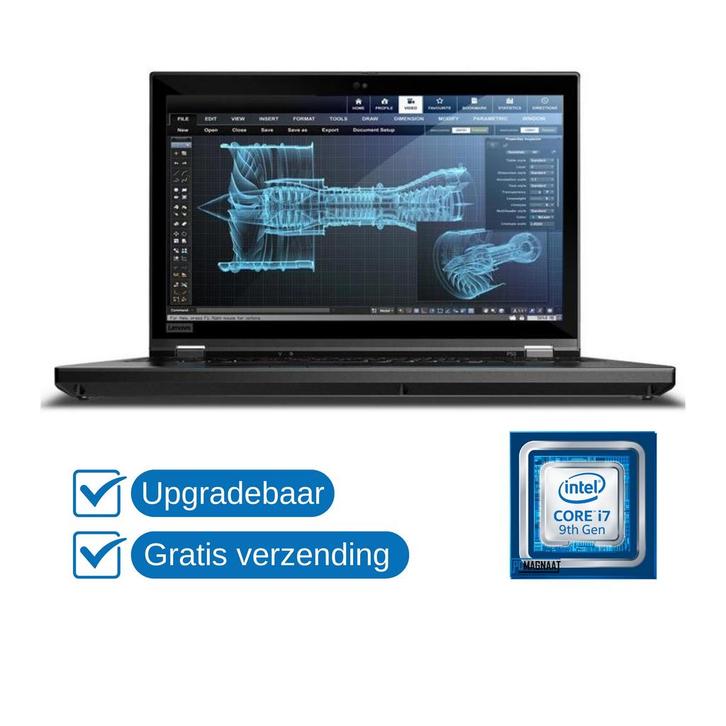 Lenovo ThinkPad P53 i7-9850H @2,60GHz 8GB DDR4 256GB NVMe, Informatique & Logiciels, Ordinateurs portables Windows, Enlèvement ou Envoi