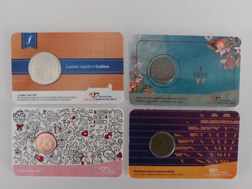 Nederland. 4 Bijzondere zeldzame coincards  (Zonder, Postzegels en Munten, Munten | Nederland