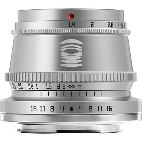 TTArtisan APS-C 35mm F1.4 Canon RF mount zilver OUTLET, Audio, Tv en Foto, Foto | Lenzen en Objectieven, Zo goed als nieuw, Verzenden