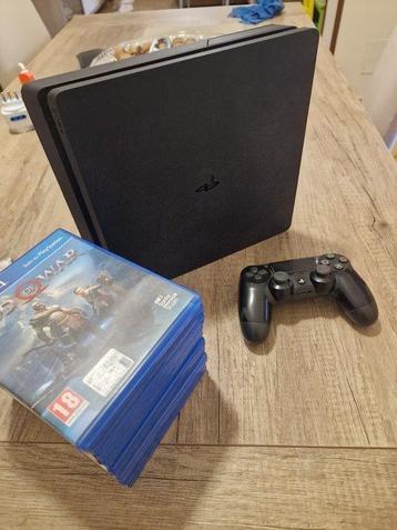 Sony - Playstation 4 (PS4) - Slim - Videogameconsole + games beschikbaar voor biedingen