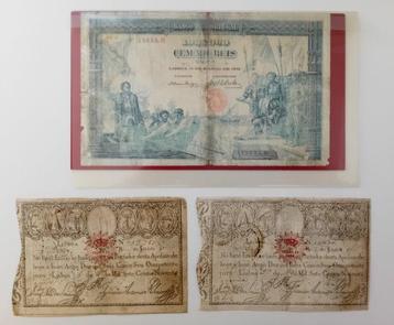 Portugal. - 2 x 10 000 ; 1 x 100 000 Reis - 1826 (old date