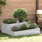 vidaXL Tuin Plantpot Zilver 100 x 100 x 50 cm Gegevens staal, Verzenden, Nieuw