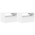 Zwevende Nachtkastjes Wit 2 Stuks | Goede Deal | 40%, Huis en Inrichting, Slaapkamer | Nachtkastjes, Verzenden, Nieuw, 45 tot 65 cm