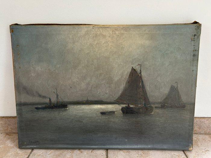 Romain Steppe (1859-1927) - Marine, Antiek en Kunst, Kunst | Schilderijen | Klassiek