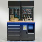 Datona Werkplaatsinrichting PREMIUM met eiken werkblad 135, Doe-het-zelf en Bouw, Werkbanken, Ophalen of Verzenden, Nieuw