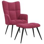 Relaxzetel met Voetenbank - Wijnrood | OP = OP, Verzenden, Nieuw, Minder dan 75 cm, 50 tot 75 cm