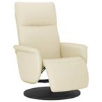 Draaifauteuil met Voetsteun Creme | Retour Deal | -40%, Verzenden, Nieuw, 75 tot 100 cm, 50 tot 75 cm