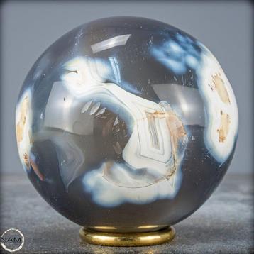 Agate naturelle rare Orca Sphère- 1048.71 g