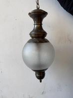 Plafondlamp - Brons, Glas, Metaal - hanglamp