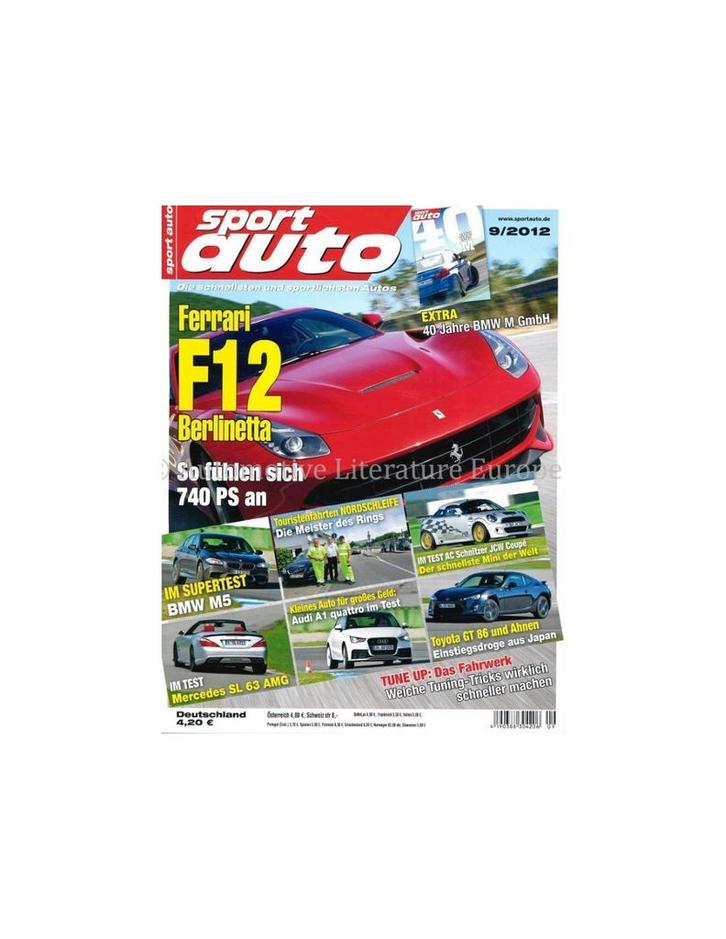 2012 SPORT AUTO MAGAZINE 09 DUITS, Boeken, Auto's | Folders en Tijdschriften