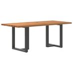 vidaXL Eettafel rechthoekig 200x90x74 cm massief eikenhout, Huis en Inrichting, Tafels | Eettafels, Verzenden, Nieuw